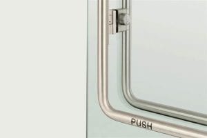 ASSA Abloy glass door exit device