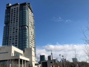 Hotel X with skyline