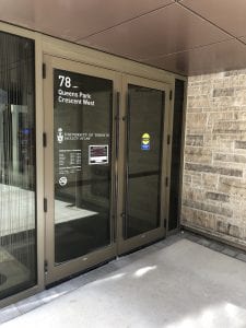exterior aluminum doors at Jackman Law Building