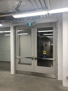 12' tall pair of doors with operator