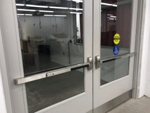 pair of doors with full glass light